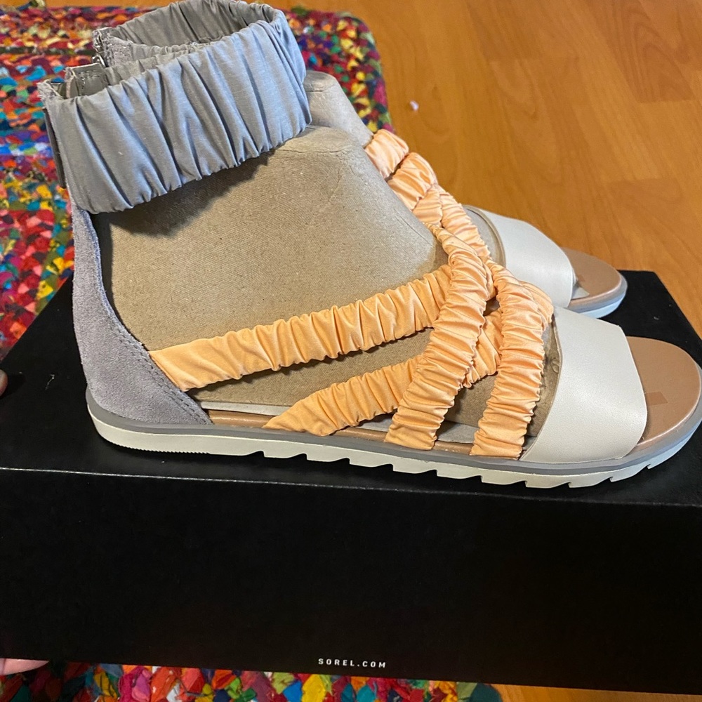 Sorel Women's Sandals - Gray, Orange, and Cream